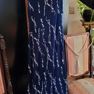 Blue stretchy dress.